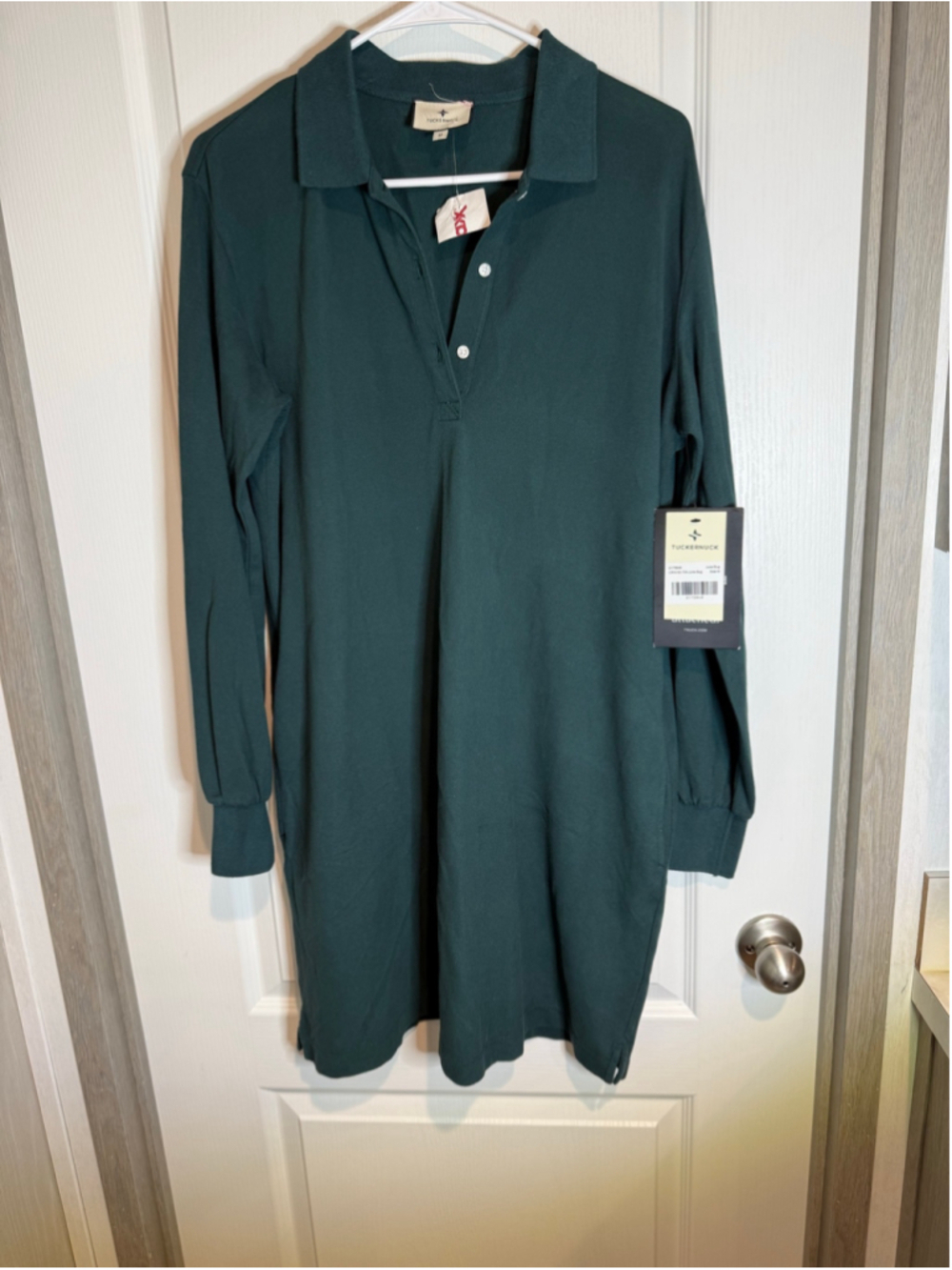 Tuckernuck NWT Dark Green Long Sleeve Dress size M